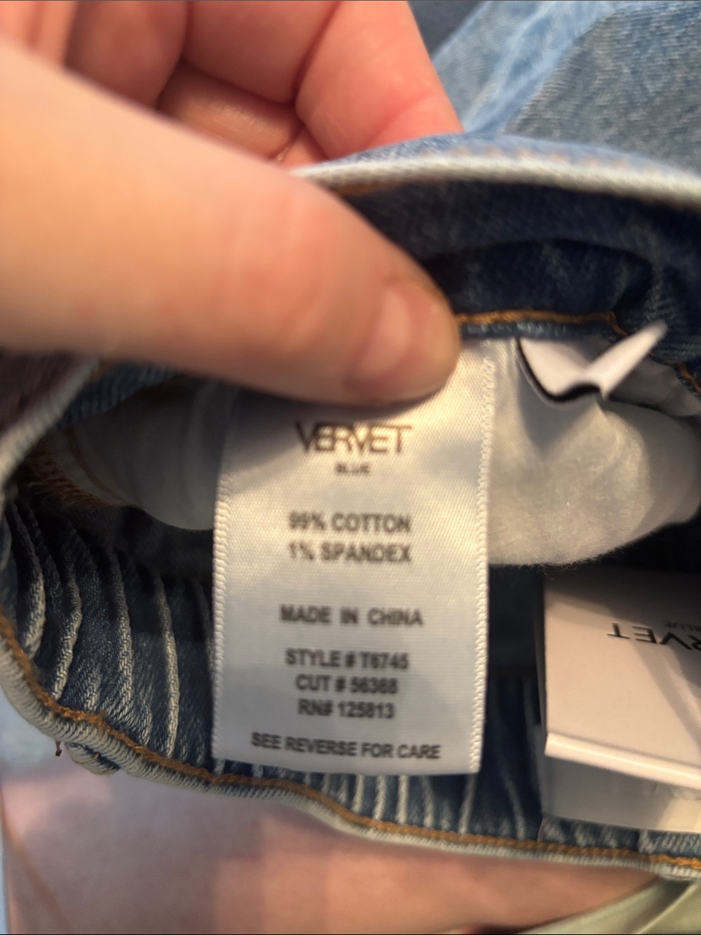 High-Rise Wide Leg Blue Denim Jeans with Drawstring Waist Size 28 - Picture 8 of 8